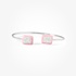 Pink bangle with baguette diamonds