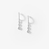 Long white gold earrings with hanging diamonds