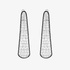 Long baguette earrings with black enamel