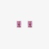 Pink gold solitaire pink sapphire studs