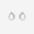 white gold hoops with Marquise shaped diamond compositions