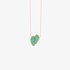 Fun green agate footsteps necklace