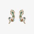 Gorgeous snake earrings with turquoise enamel
