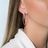 Hoop earrings with rainbow sapphires