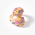 Impressive pink gold ring with colourful sapphires and diamonds