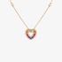 Fun rainbow heart pendant with diamonds