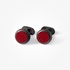 Cufflinks with red rubber