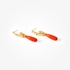 Silver gold plated earrings with pearl beads and coral