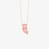 Fun pink opal bear necklace