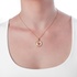 Rose gold zodiac pendant with diamonds (Cancer)