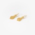 Silver gold plated earrings Queen mini