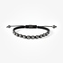 Mens silver bracelet with diamonds