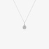 Invisible setting pear shape diamond pendant