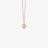 pink gold diamond drop pendant