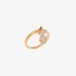 Pink gold gold ring with diamonds