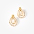 Silver gold plated earrings with pearl beads