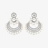 Chandelier pearl earrings with diamonds