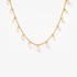 Special gold chain necklace with yellow pear cut diamonds