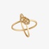 Χρυσό σταυρωτό δαχτυλίδι gucci με διαμάντια