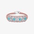 Van Den Abeele bracelet ''OLINDA'' nude with turquoise stones