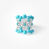 Beautiful turquoise ring with diamonds