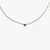 Fine diamond necklace with emerald heart