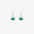 Small emerald earrings with diamonds