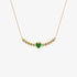 Yellow gold pendant with emerald heart