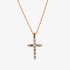 Cross with diamond baquettes