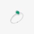 White gold emerald ring with diamonds