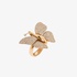 Butterfly pink gold diamond ring