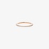 Band ring with diamonts in pink gold