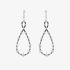 White gold black enamel earrings with diamonds
