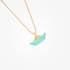 Boat pendant with turquoise enamel