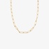 Short gold paperclip chain