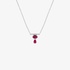 White gold ruby pendant with diamonds