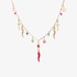 Multi colour charm necklace in yellow gold