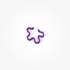 Bea Bongiasca fun single asymmetrical flower ear cuff purple