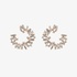 Gold front hoops with baquette diamonds