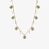 Fantastic diamond necklace with hanging emeralds
