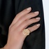 Δακτυλίδι ροζ χρυσό με μονόγραμμα    "E" και διαμάντια