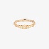 Gold band ring with yellow diamonds