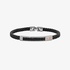 Men's black steel bracelet
