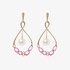 Pink sapphire and pearl earrings