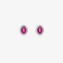 Ruby rosette earrings
