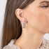 Beautiful white gold baguette hoops