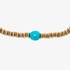 Gold plated silver necklace with turquoise