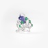 Fashionable spiral ring with tanzanite