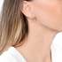 Side earrings with baguette diamonds