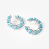 Fashionable turquoise side earrings